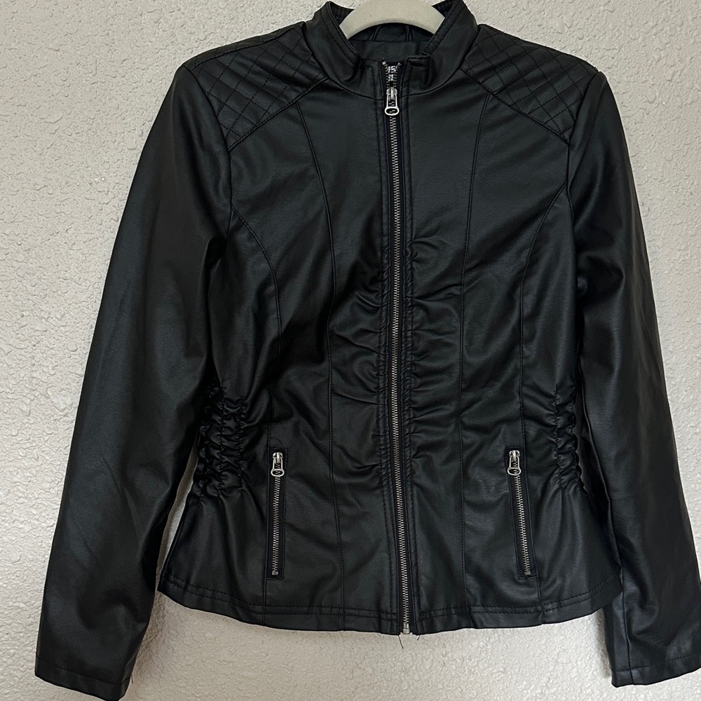 Miss Lili Quilted Black Leather Jacket